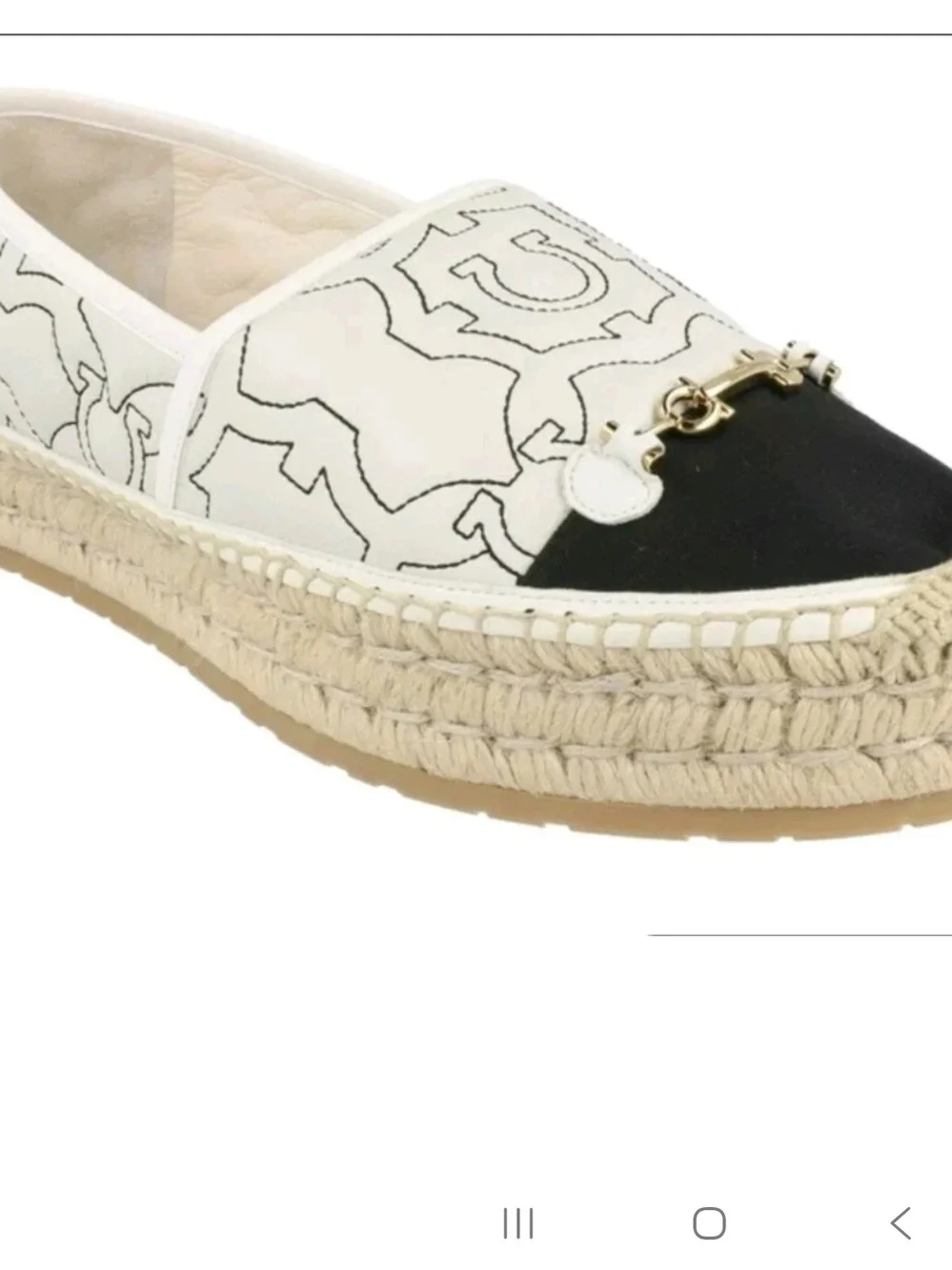 Salvatore FERRAGAMO Kim Gal White Leather Bianco Espadrilles Size 8.5 NWB